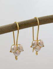 Bloom of Pearls Gold Earrings